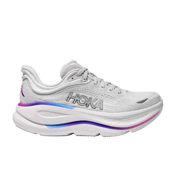 Comfortable foot alignment Hoka Women's Wide Bondi 9 Cosmic Grey/White