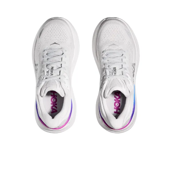 Tight Weave Fabric Hoka Women's Wide Bondi 9 Cosmic Grey/White