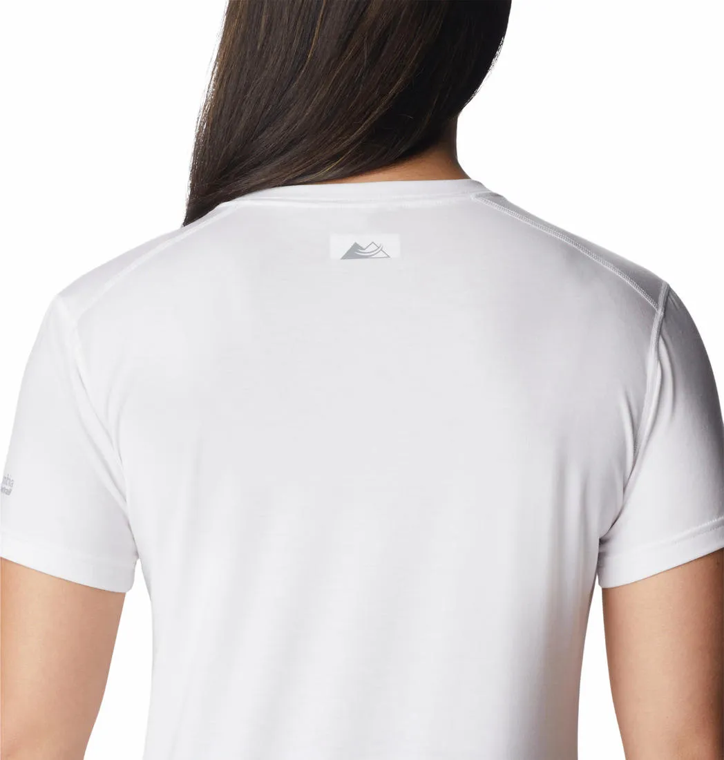 Columbia Women White W Endless Trail Running Tech Tee Unisex versatility