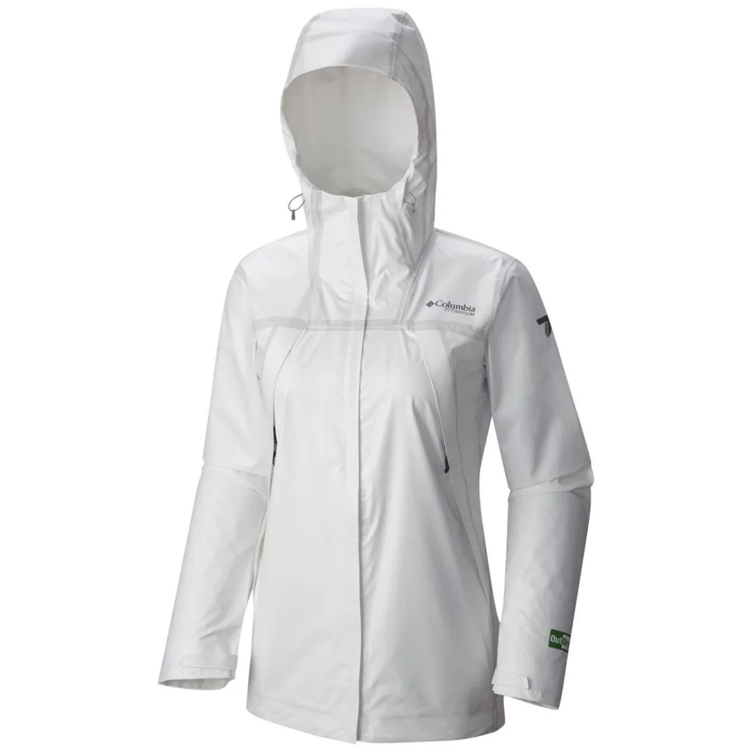 Columbia Women White OutDry Ex ECO Tech Shell Flexible Elbow Panels suitable for sports competitions