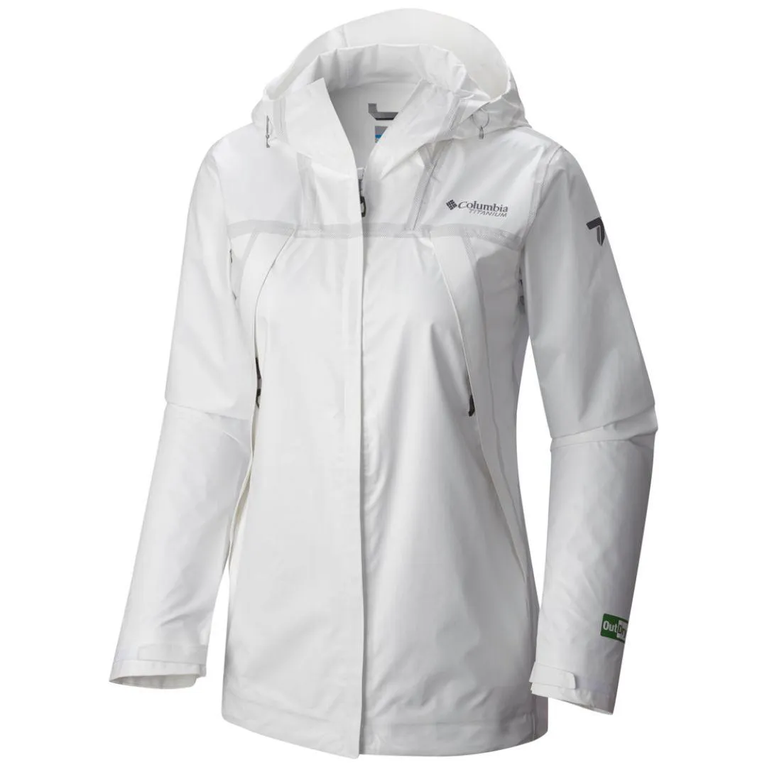 Columbia Women White OutDry Ex ECO Tech Shell Cool Ready Fashion Finish