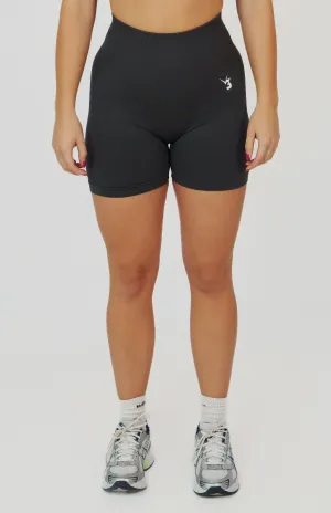 Tempo Seamless Scrunch Shorts - Slate Grey Comfortable Waistband