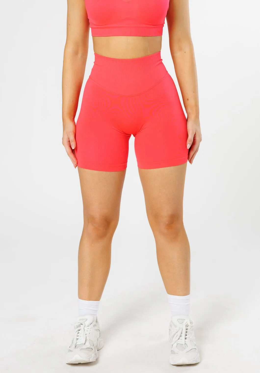linen option Tear Resistant Fabric CurveFlex? Hourglass Sculptseam? Plus Seamless Shorts 6?? Hot Tropic
