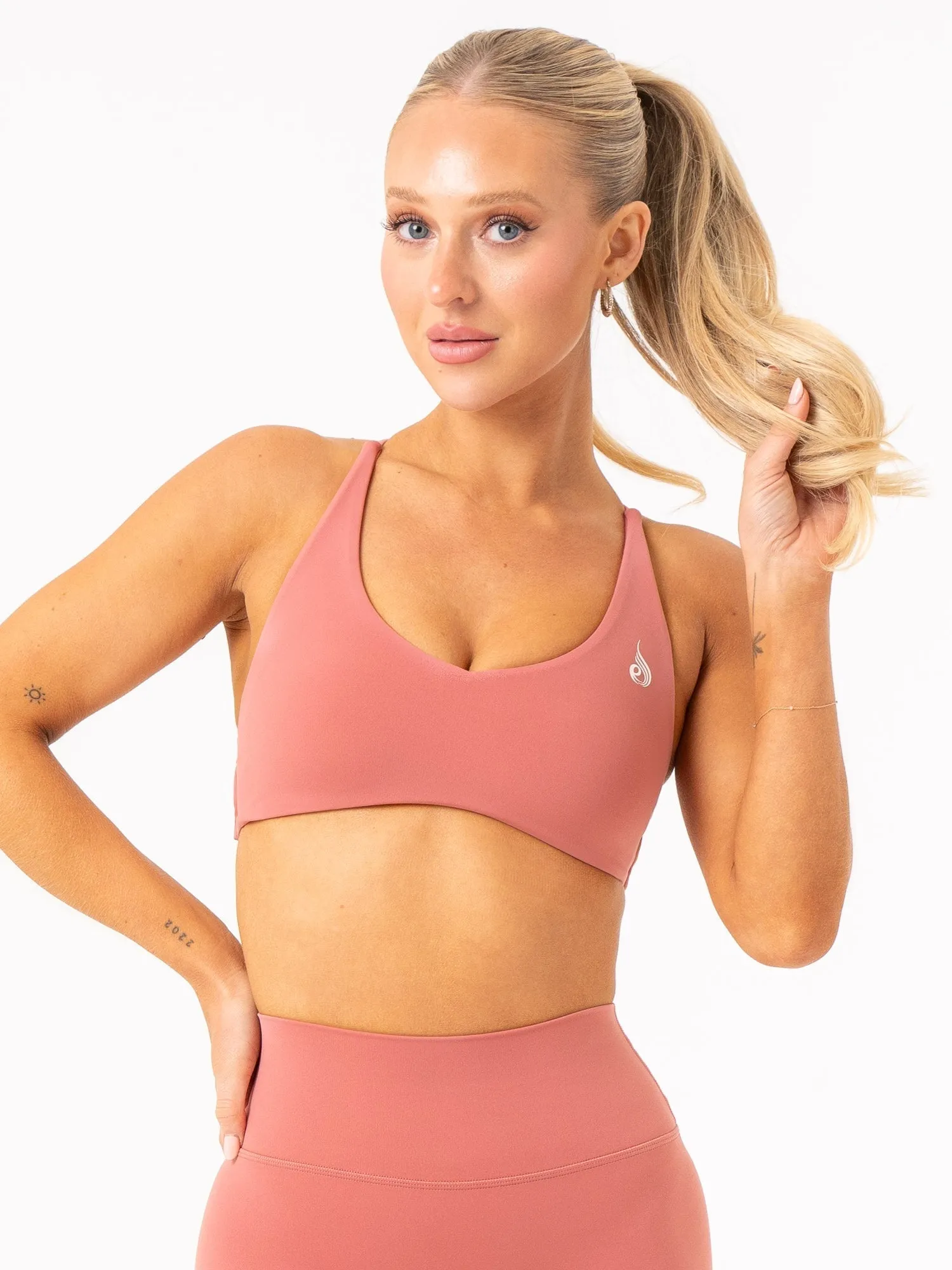 Sports bra alternative Odor Resistant Material NKD Embody Sports Crop - Dusty Pink
