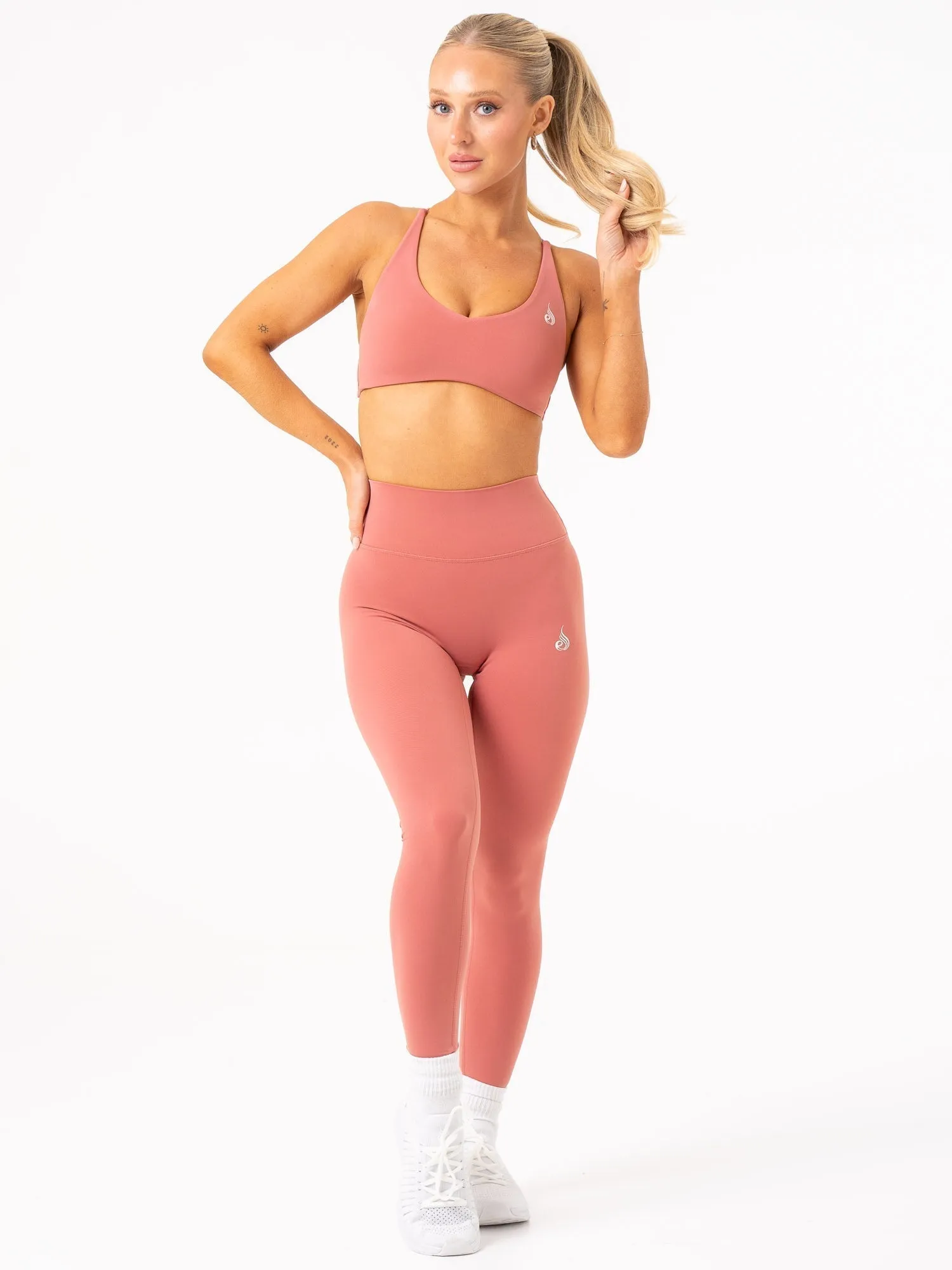 NKD Embody Sports Crop - Dusty Pink Back support