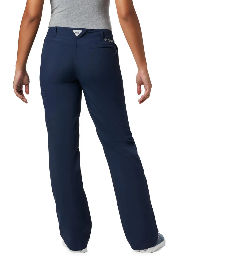 Columbia Women Blue Aruba Roll Up Pant (Sun Protection) Stretch Tights