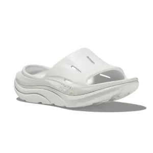 Women's Ora Recovery Slide 3 White/White Sweat Resistant Frequent Travelers Velvet Soft