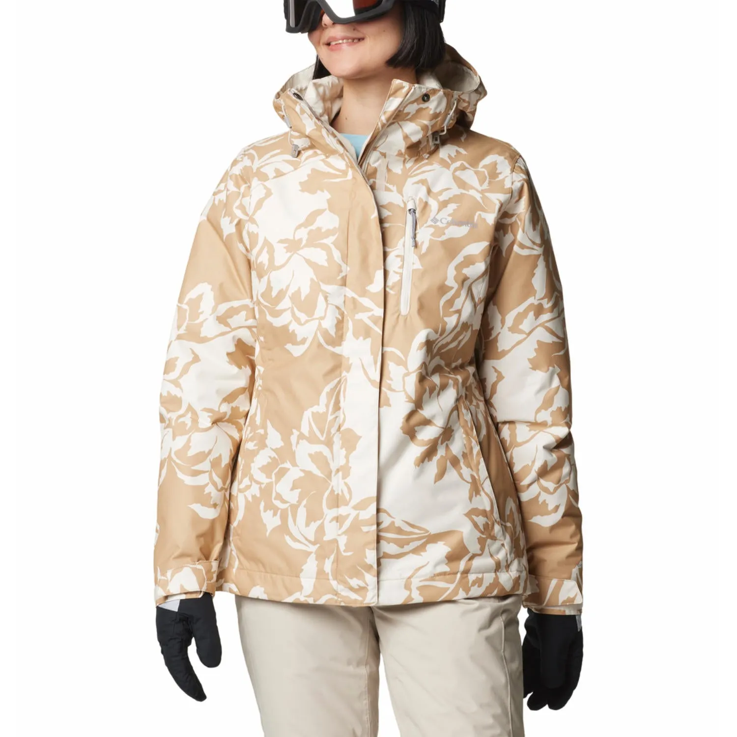 Columbia Women Brown Whirlibird V Printed Interchange Jacket Sleek Fit