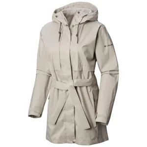 Columbia Women Grey Pardon My Trench Rain Jacket Pink Anti Static Finish