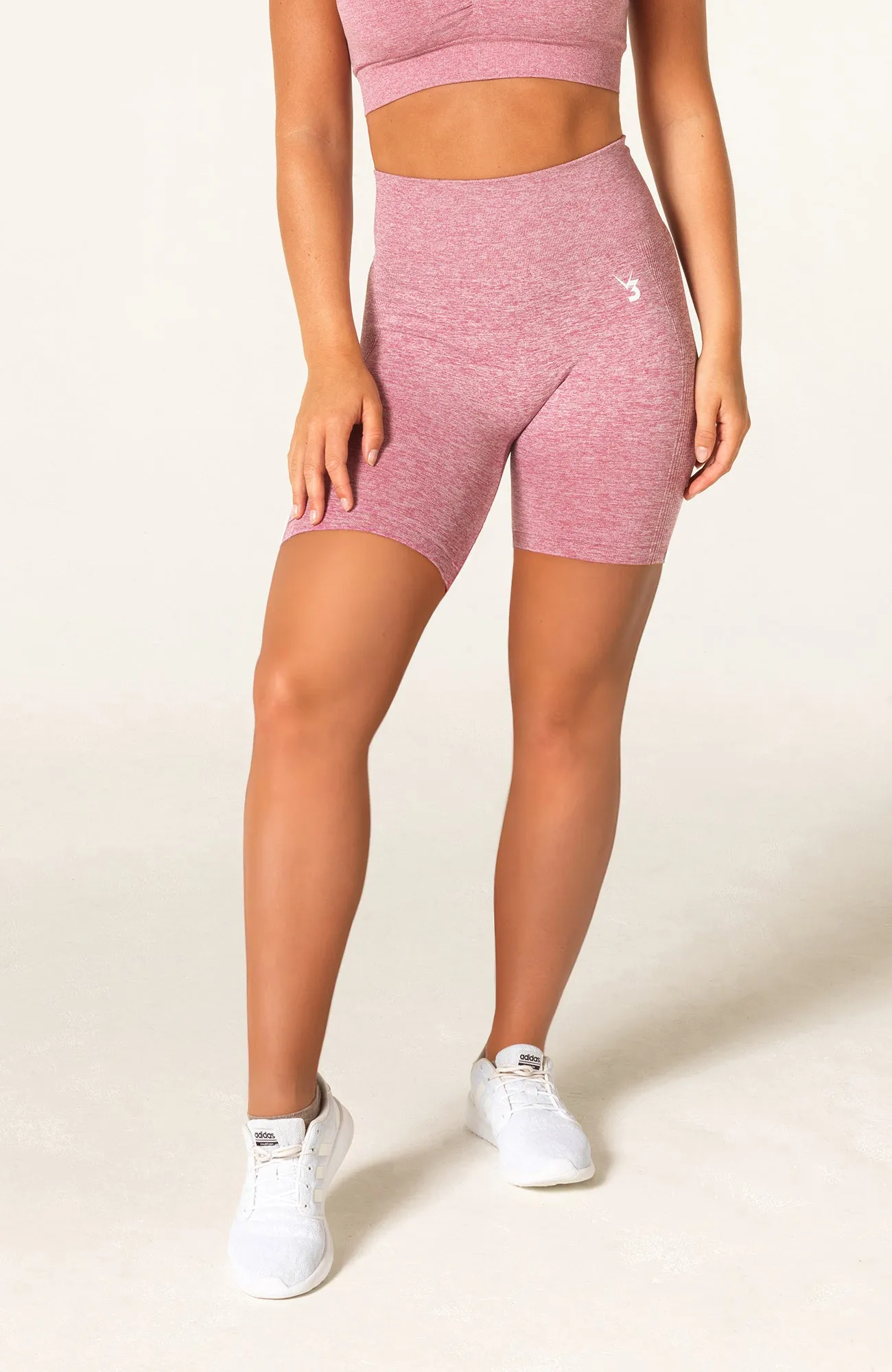 Define Seamless Scrunch Shorts - Pink Marl Dual Zone Ventilation Odor-resistant