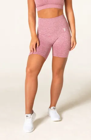Cross Ventilation Channels No Ride Up Design Define Seamless Scrunch Shorts - Pink Marl