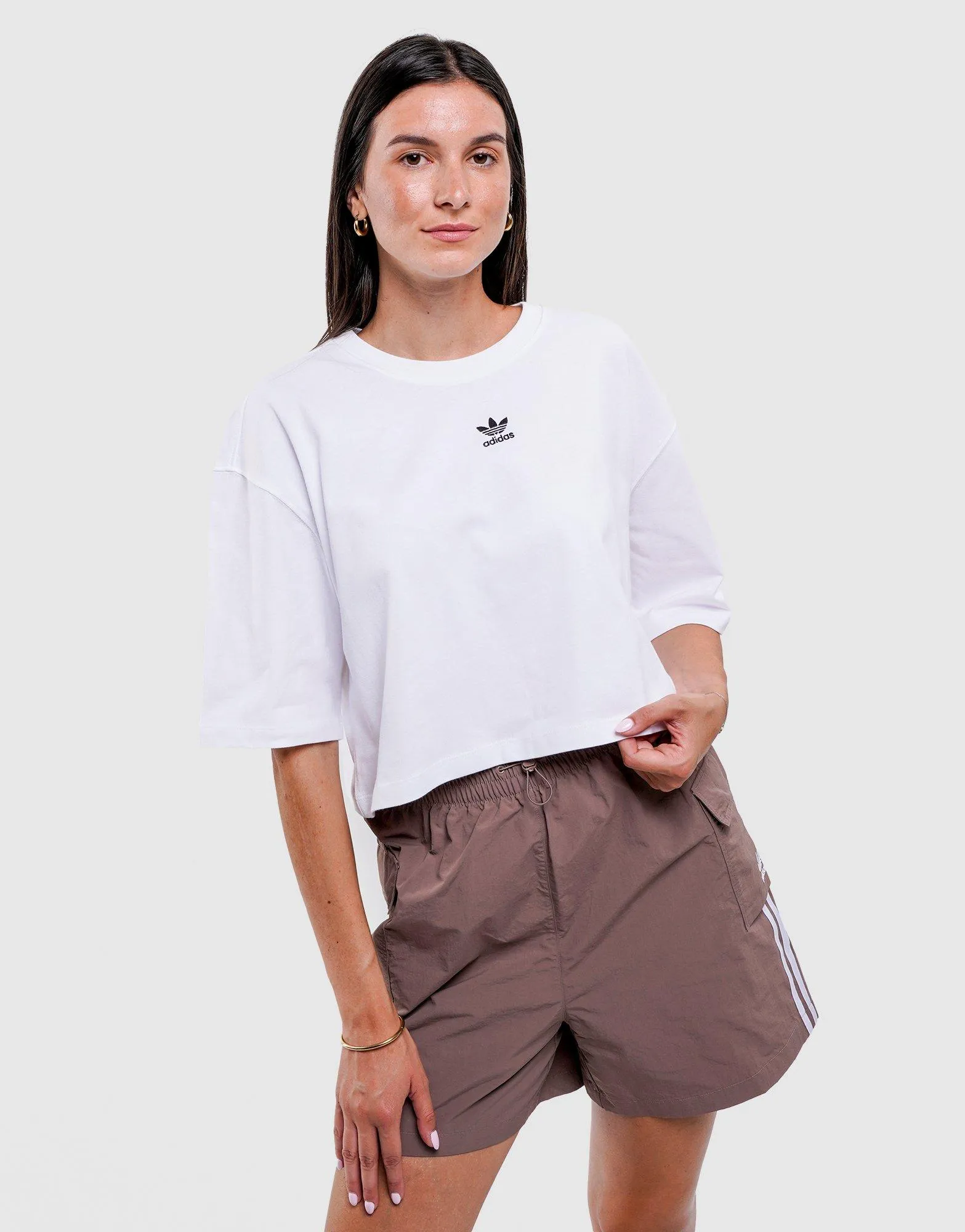 Essentials Crop T-Shirt Breathable Yarn Composition