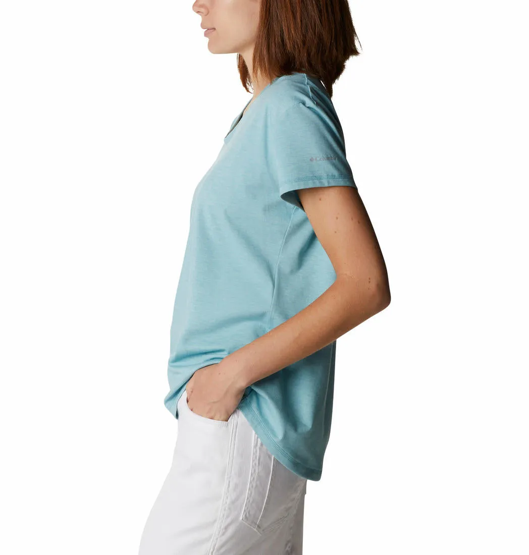 Casual Fashion Abstract mystery Columbia Women Blue Sun Trek SS Tee (Sun Protection)