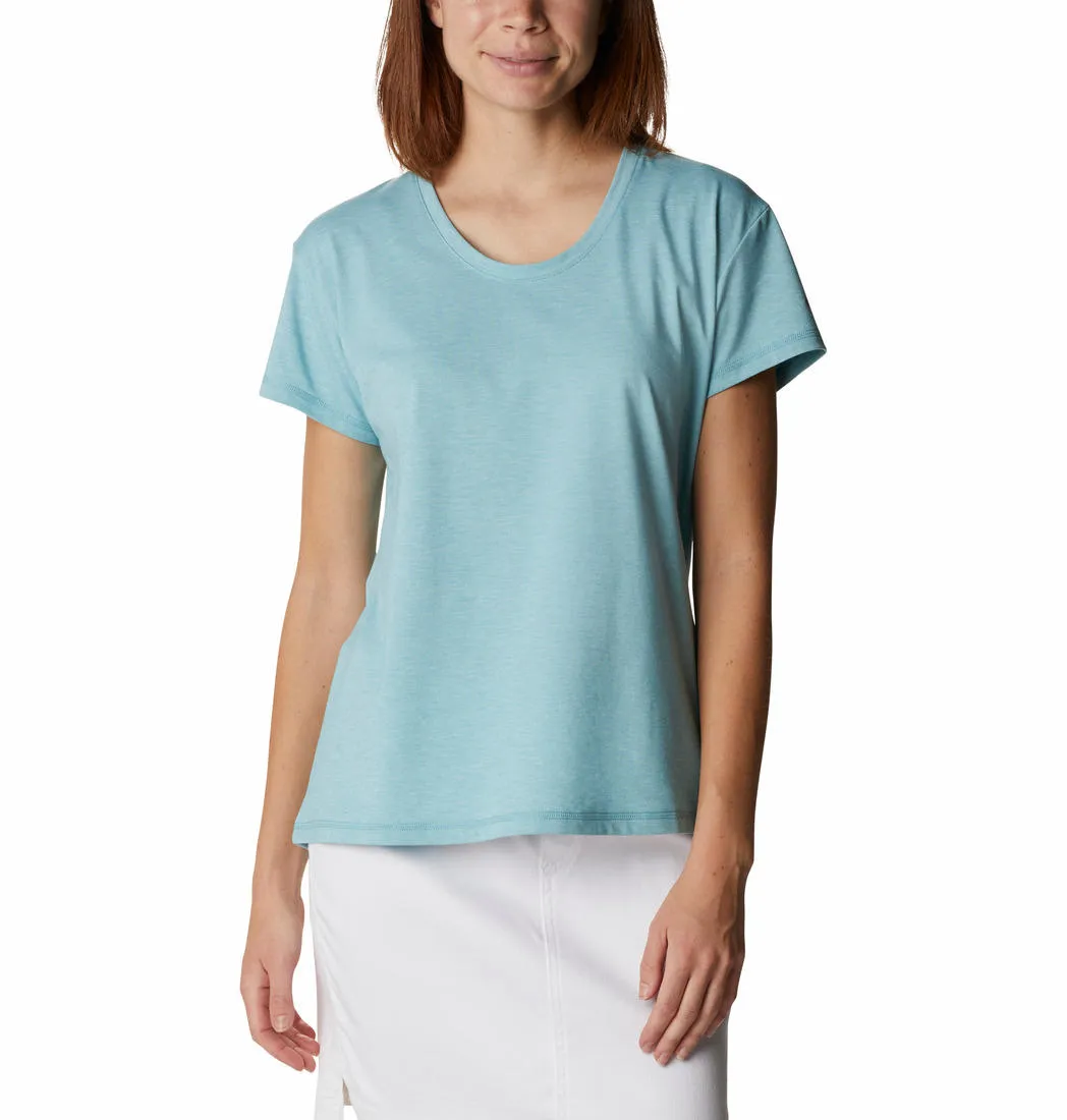 Perfect Layer Columbia Women Blue Sun Trek SS Tee (Sun Protection)