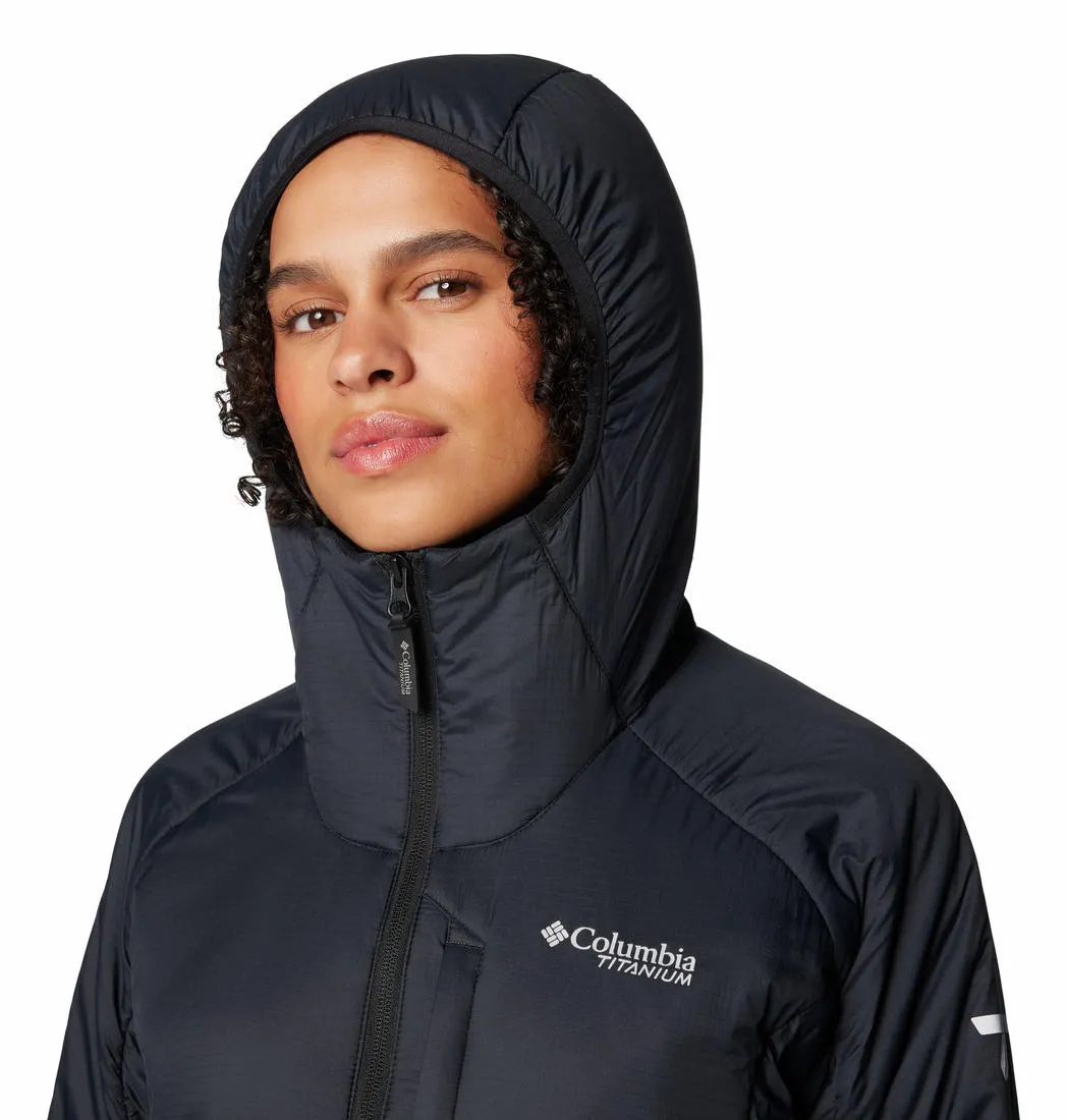 Cold Morning Detect Columbia Women Black Silver Leaf II Stretch Insulated Jacket