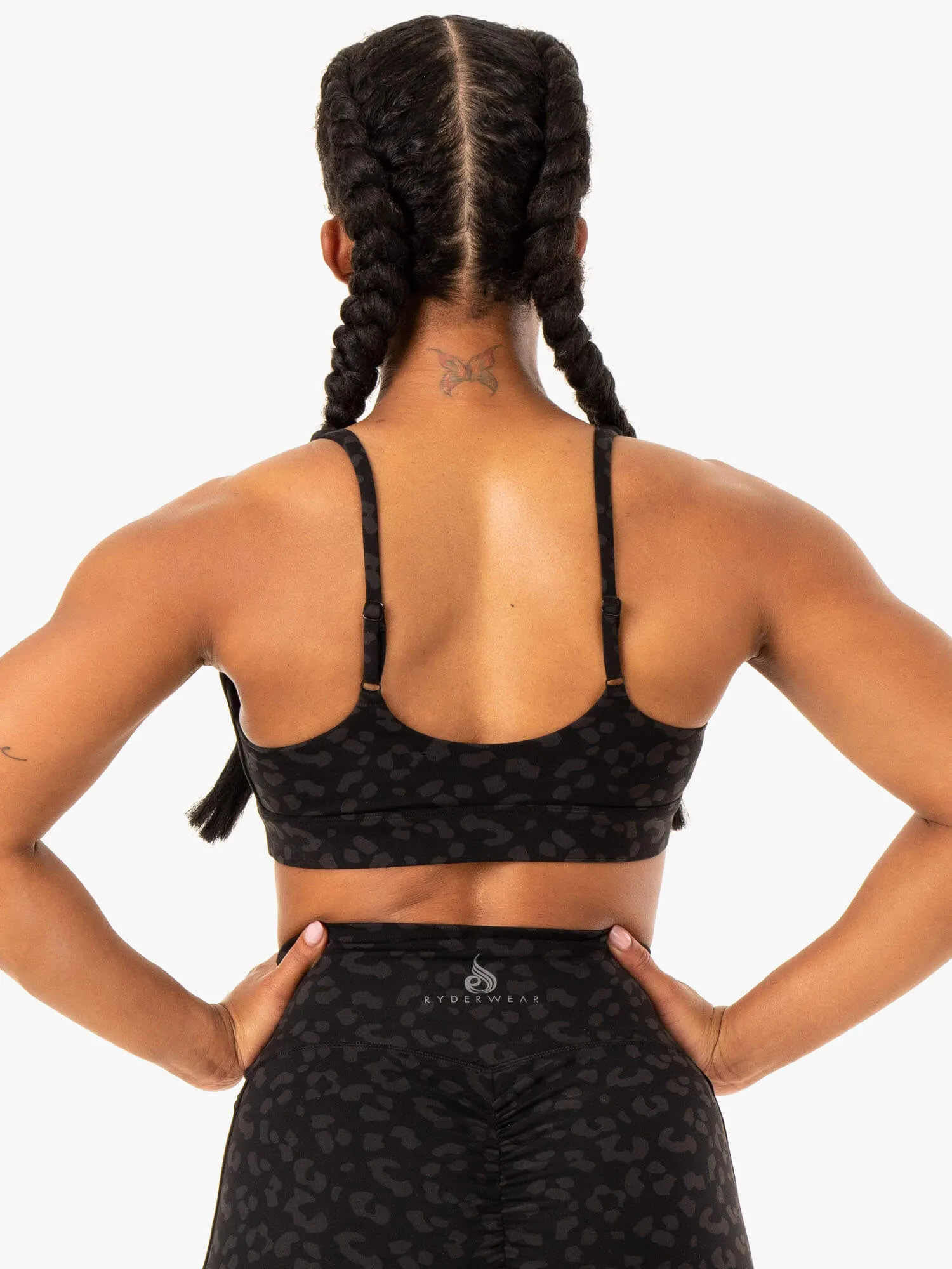 Workout Evolution Sports Bra - Black Leopard