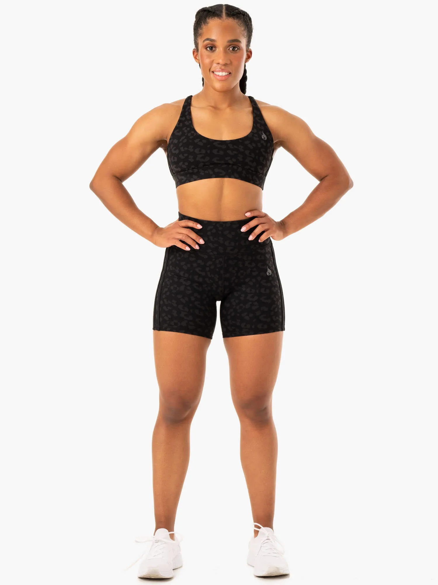 Soft Silk Evolution Sports Bra - Black Leopard