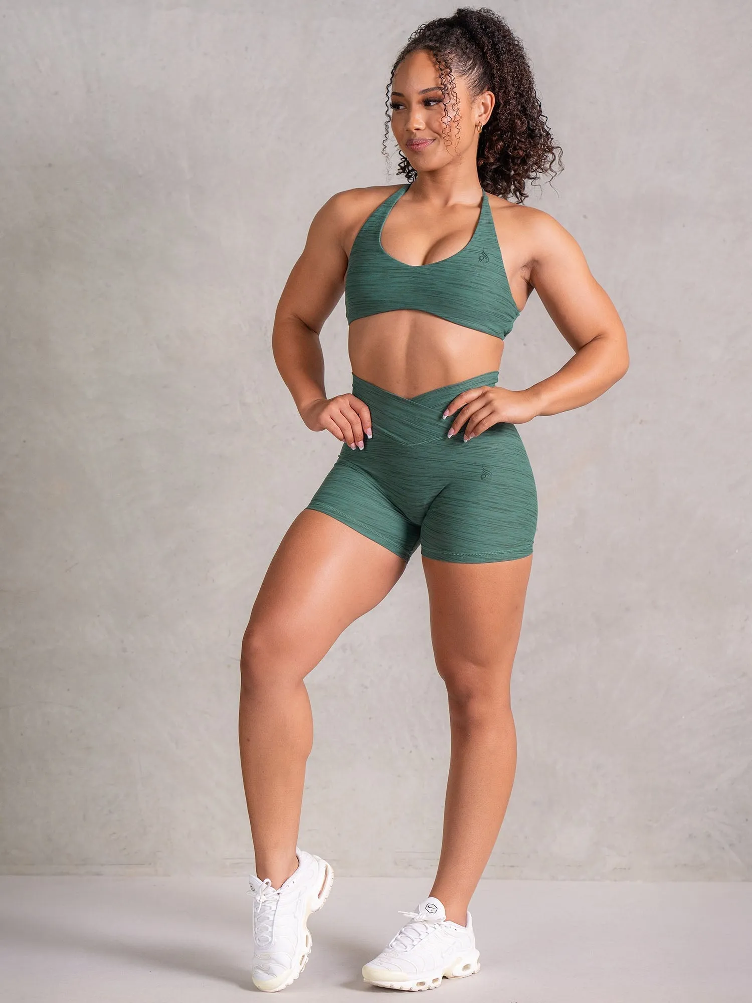 Icon Sports Crop - Fern Marl Non slip grip