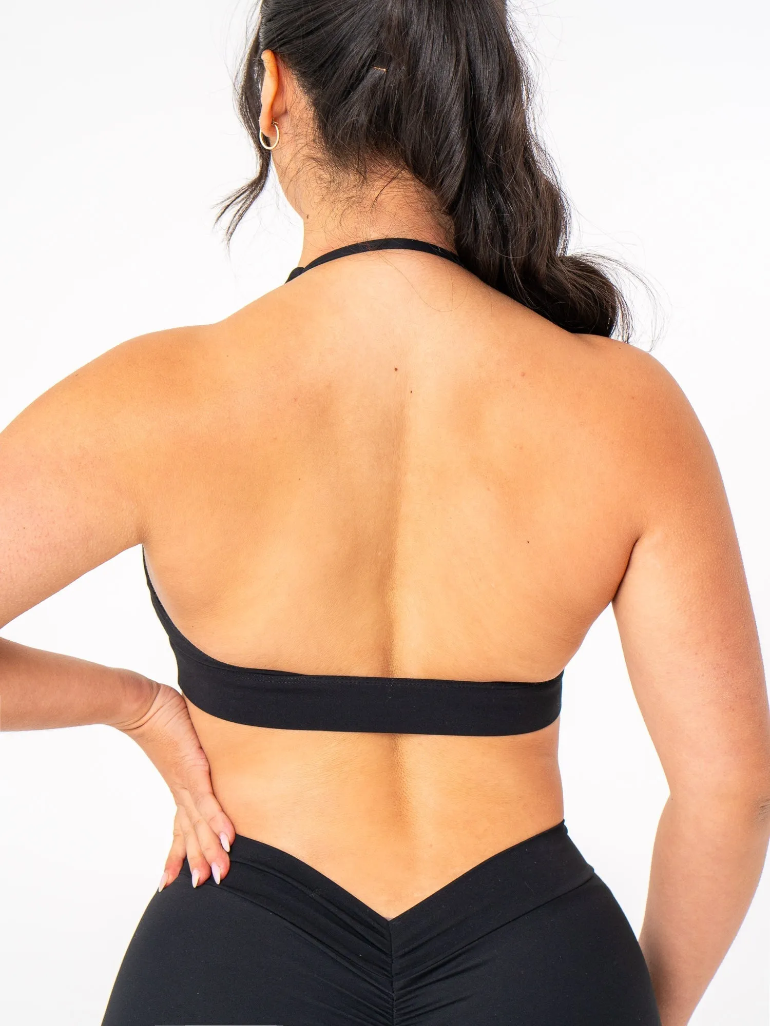 Neutral Shape Retention NKD Halter Bra - Black