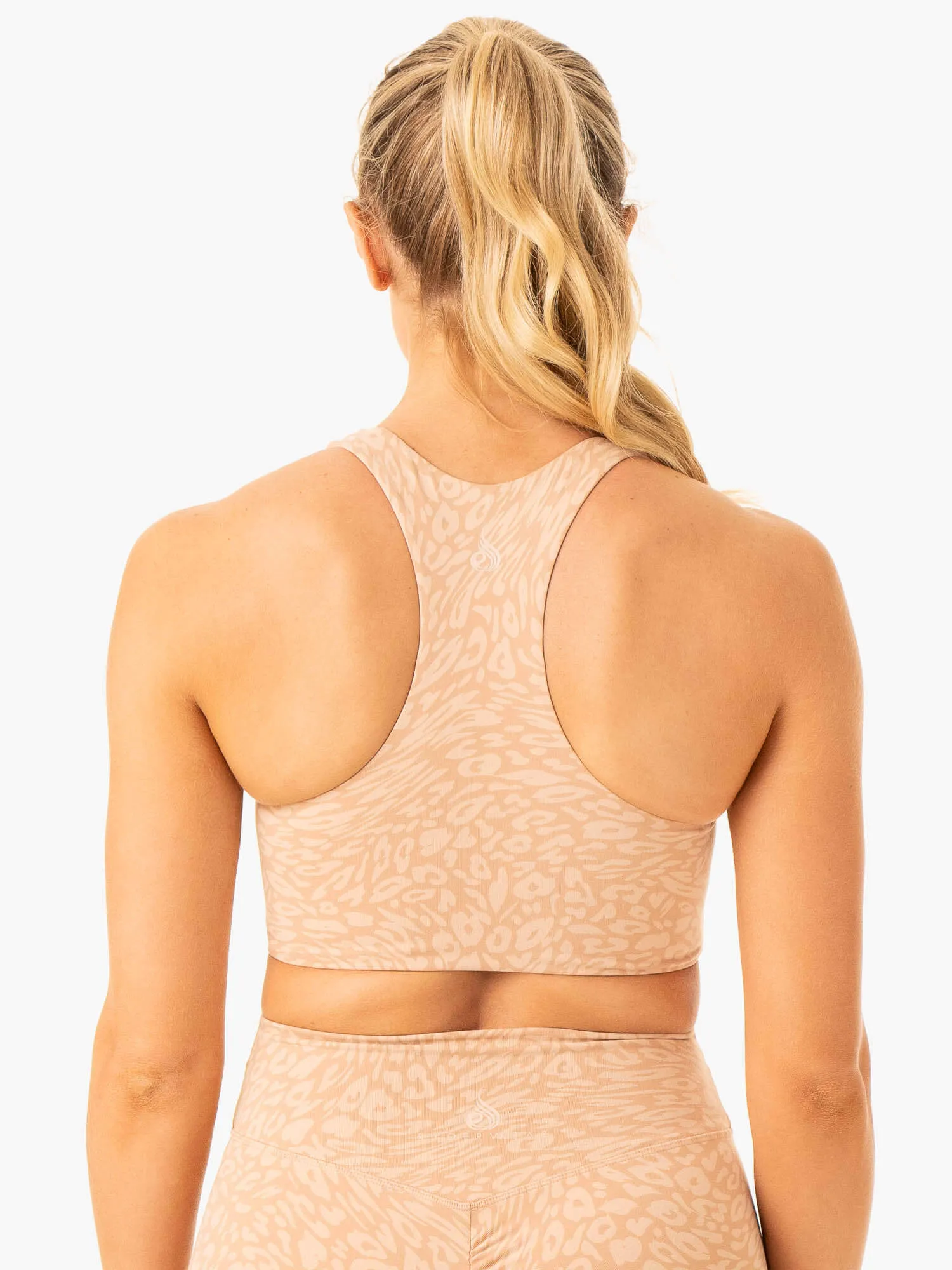 Rotation Sports Bra - Sandstone Leopard Lightweight Design