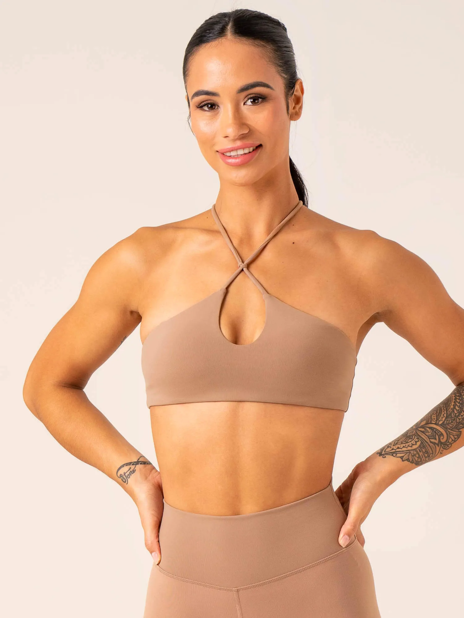 Sleeveless seams slim fit Unstoppable Sports Bra - Mocha
