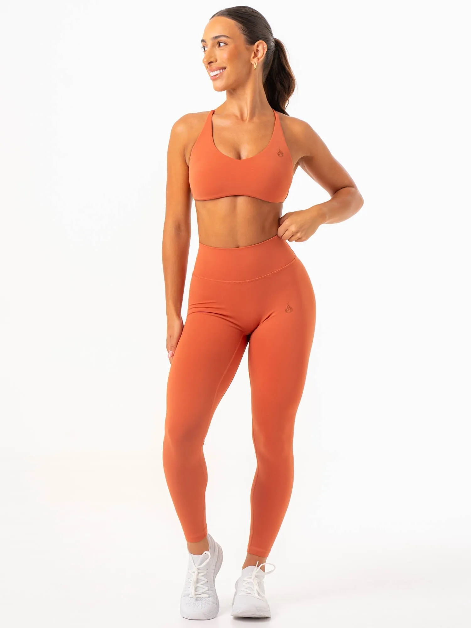 NKD Embody Sports Crop - Terracotta Flexible Support Frame Size Range