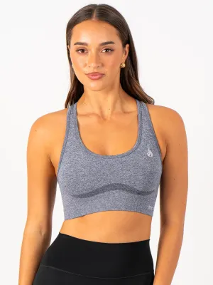 Staples Seamless Racer Back Sports Bra - Navy Marl Extra Padding Option