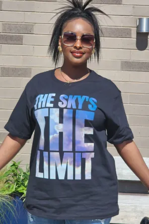 SKY / BLACK TEE UNISEX Fashion-Forward Look