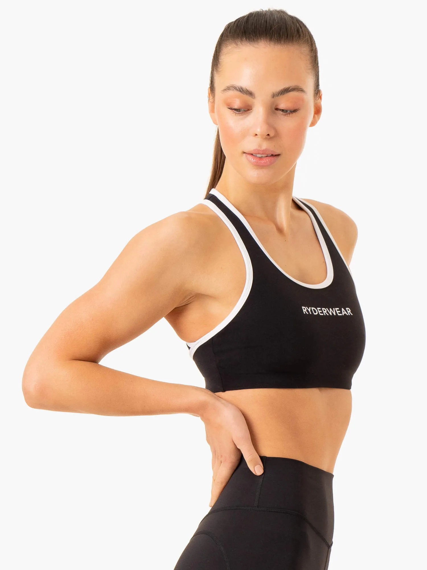 Frequency High Impact Sports Bra - Black Supportive Comfort Adjustable Straps