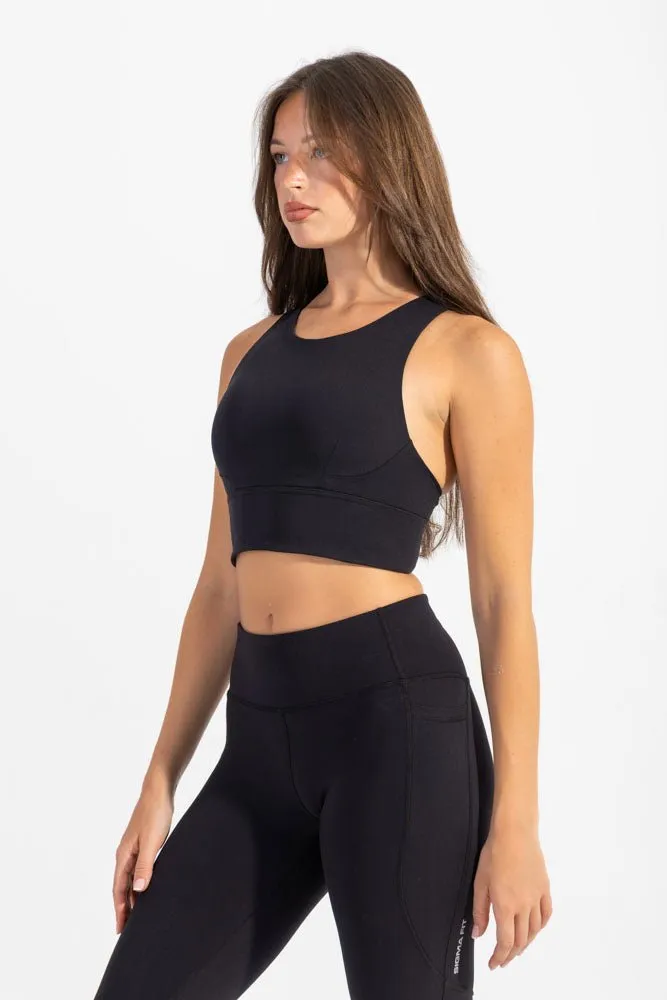 simple design All day Fit Sports Bra Black