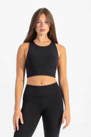 Wire-Free Comfort Polyester All day Fit Sports Bra Black