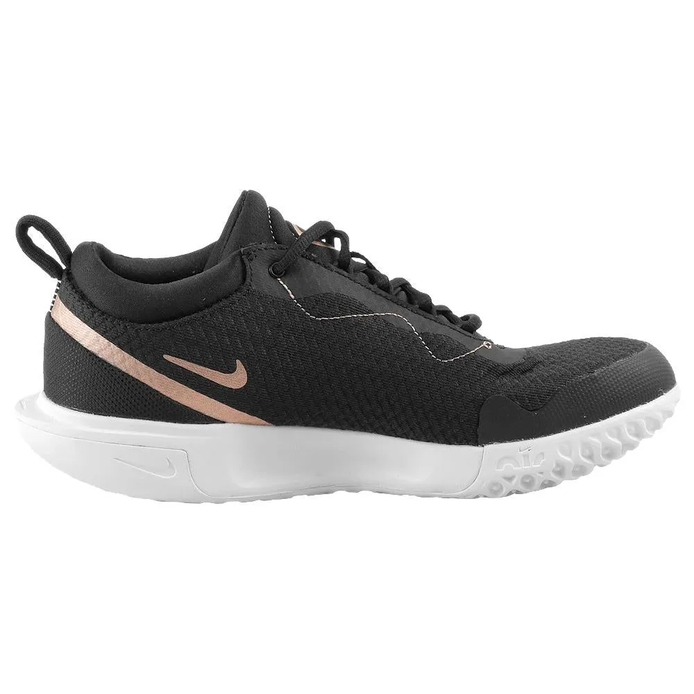 Comfort Walk Flexible Sole Nike Women's Court Zoom Pro - Black/Metallic Red