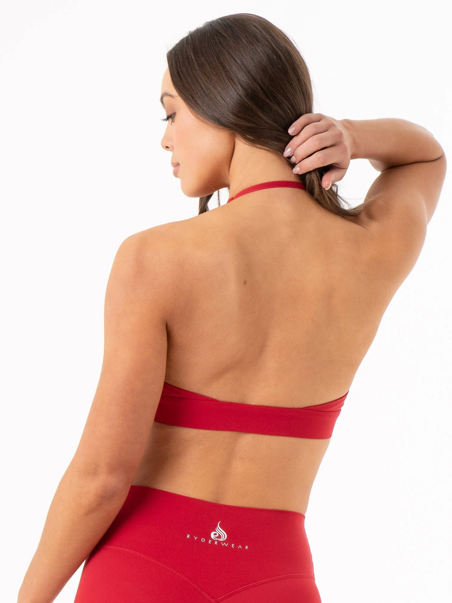 Pilates NKD Halter Bra - Cherry Red