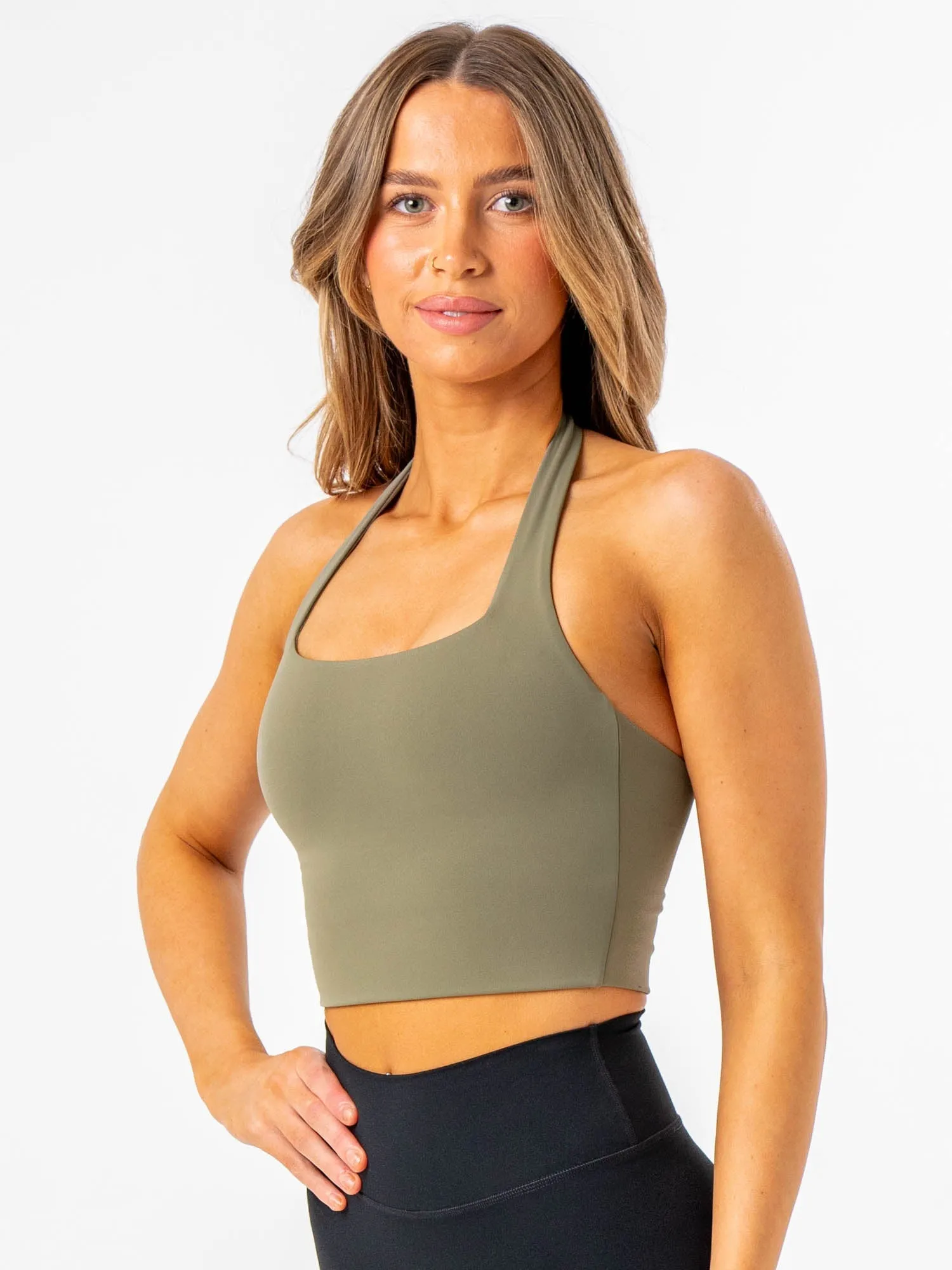 NKD Halter Tank - Desert Sage Wrinkle-resistant seams
