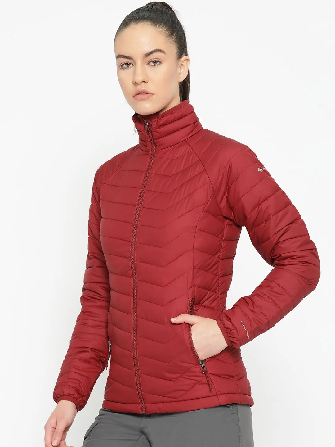 Columbia Women Red Powder Lite Jacket Cold Day