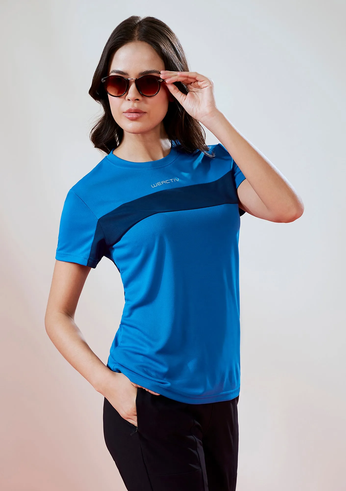 petite size proper length Women Solid Slim Fit Round Neck T-shirt with TECHNO COOL