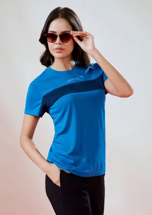 Trendy Fashion No Fade Technology Women Solid Slim Fit Round Neck T-shirt with TECHNO COOL