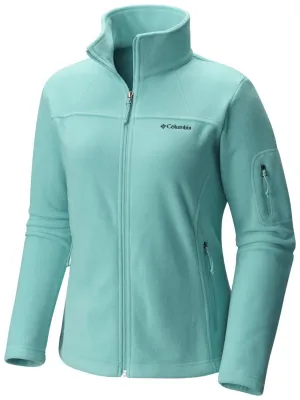 Columbia Women Green Fast Trek II Full Zip Fleece Jacket Outdoors Day
