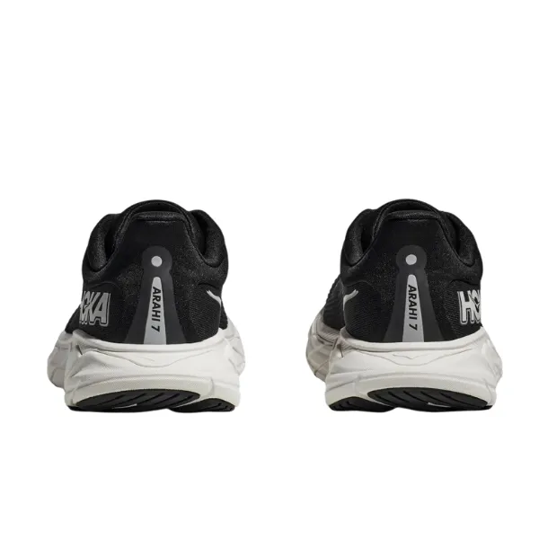 budget - friendly running wear Bounce Enhanced Outsole HOKA Men's Arahi 7 (Medium Width) Black/White