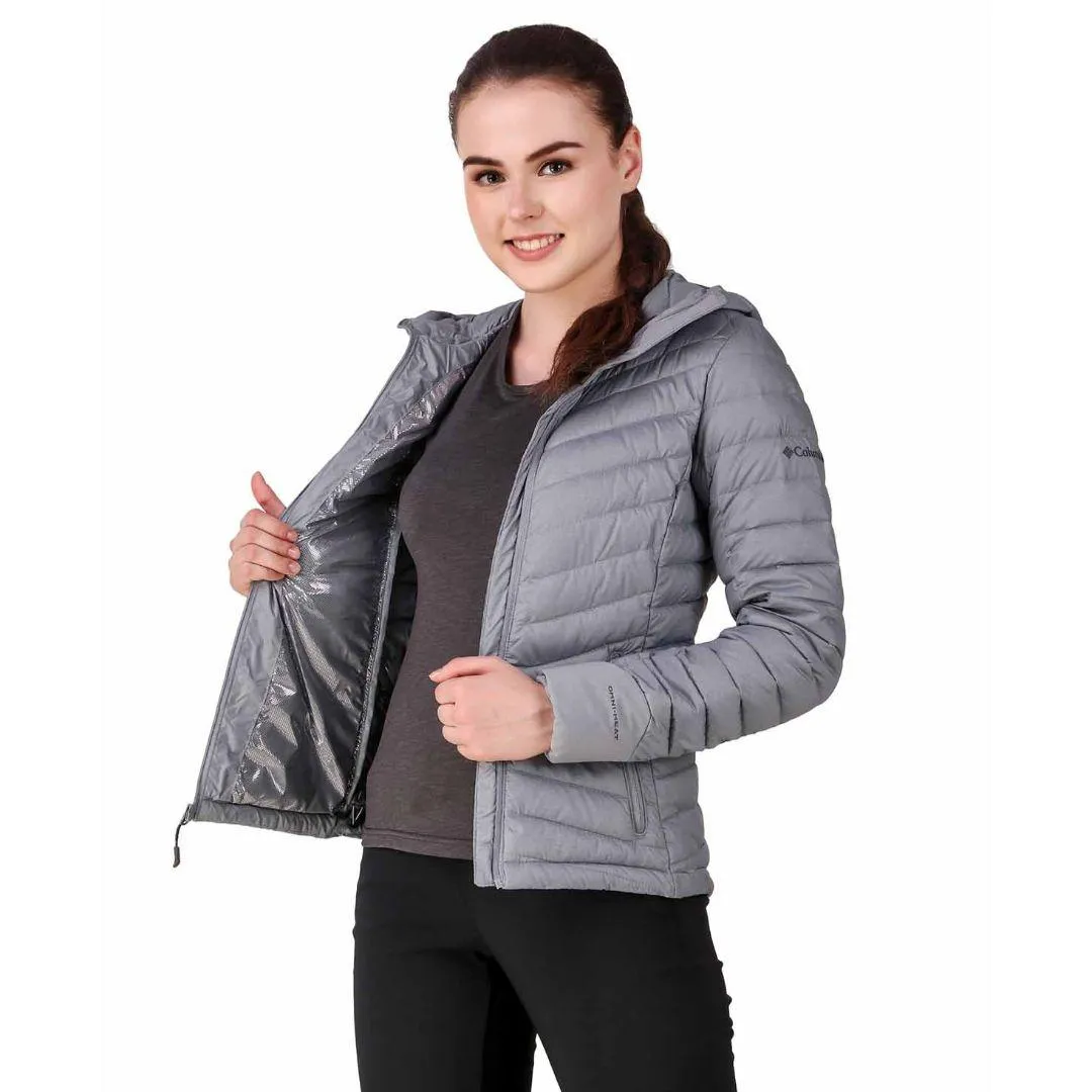 Columbia Women Grey Windgates Hooded Jacket Warm Weather Wear
