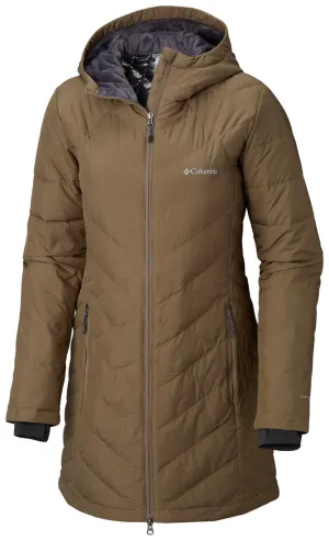 Columbia Women Brown Heavenly Long Hooded Jacket Scissors