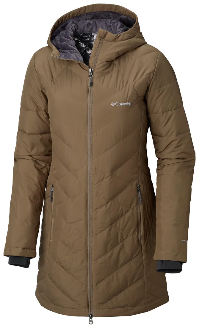 Columbia Women Brown Heavenly Long Hooded Jacket Scissors