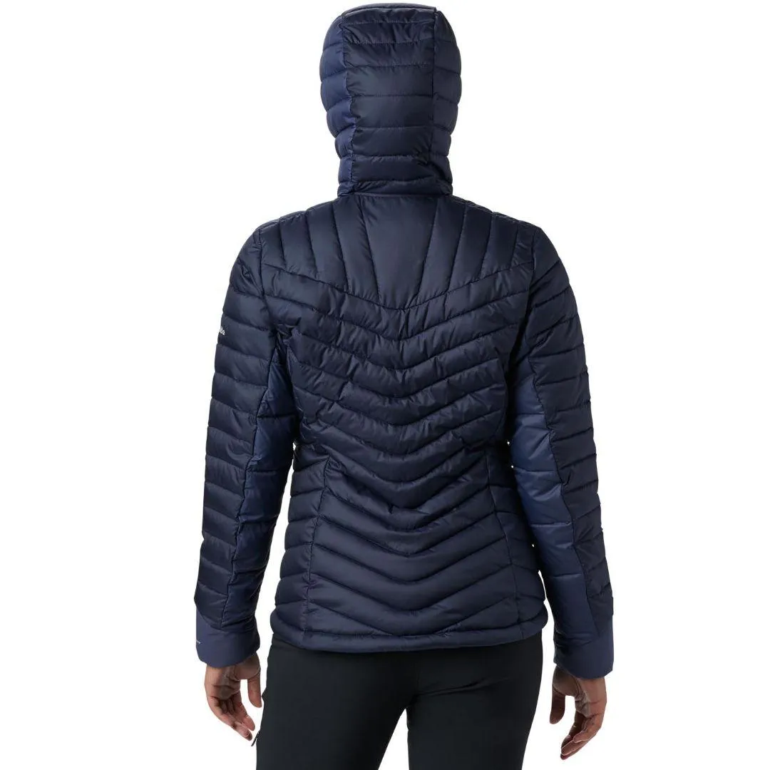 Columbia Women Navy Blue Windgates Hooded Jacket Cooperate