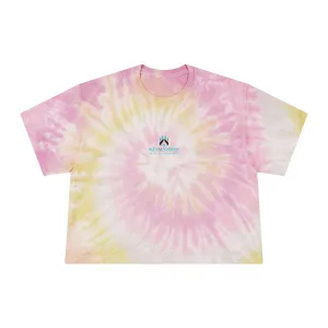 Women's Tie-Dye Crop Tee Relaxed Armhole Cut Elastic waist