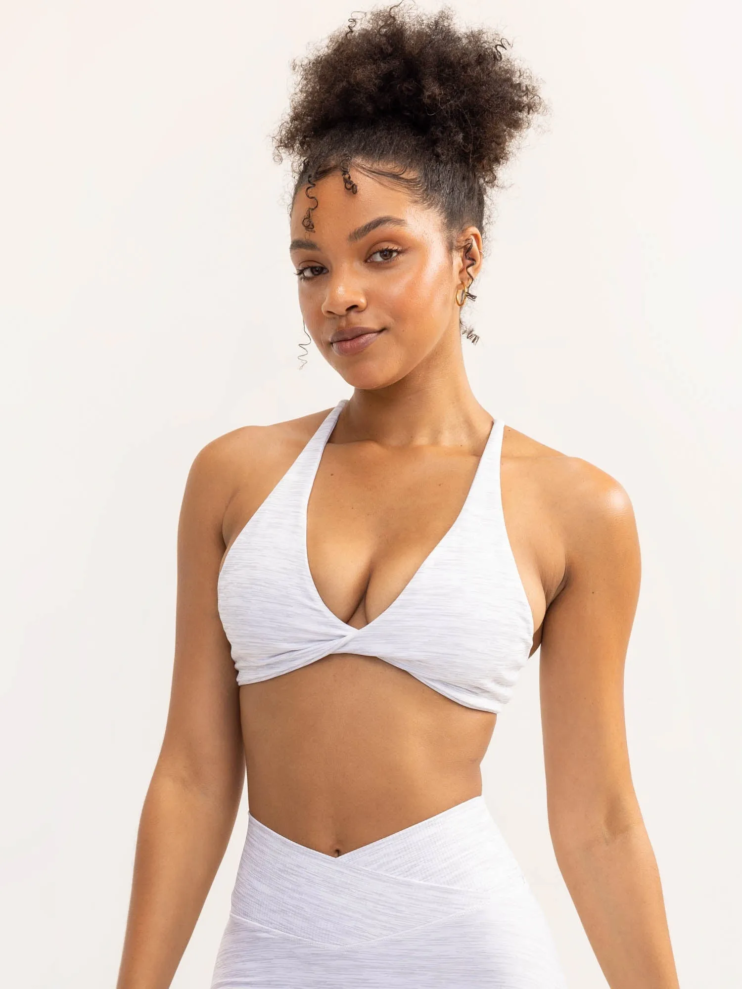 Girls' Activate Twist Sports Bra - Snow Grey Marl