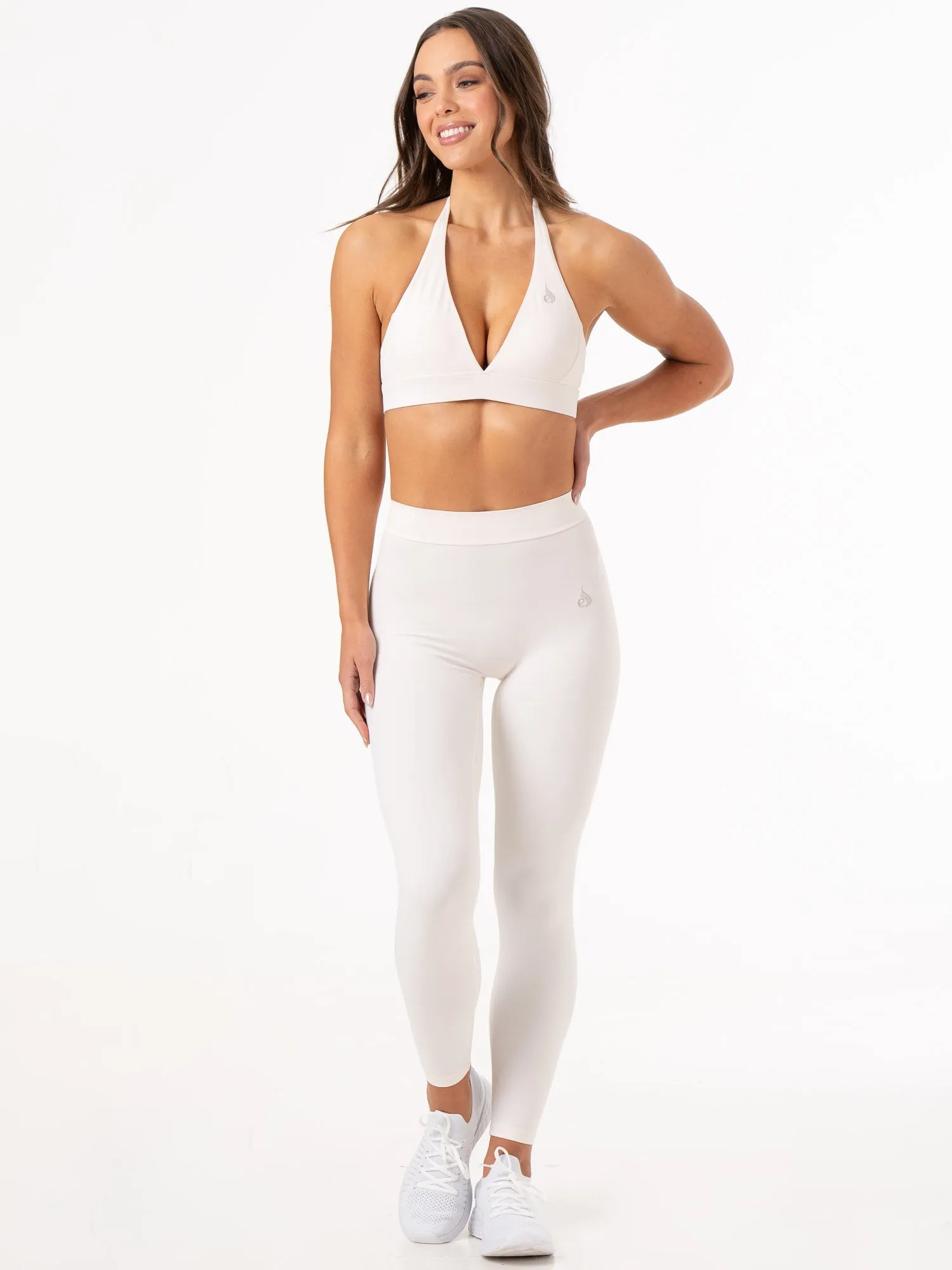 Decorative stitching Loose fit seams NKD Halter Bra - Ivory