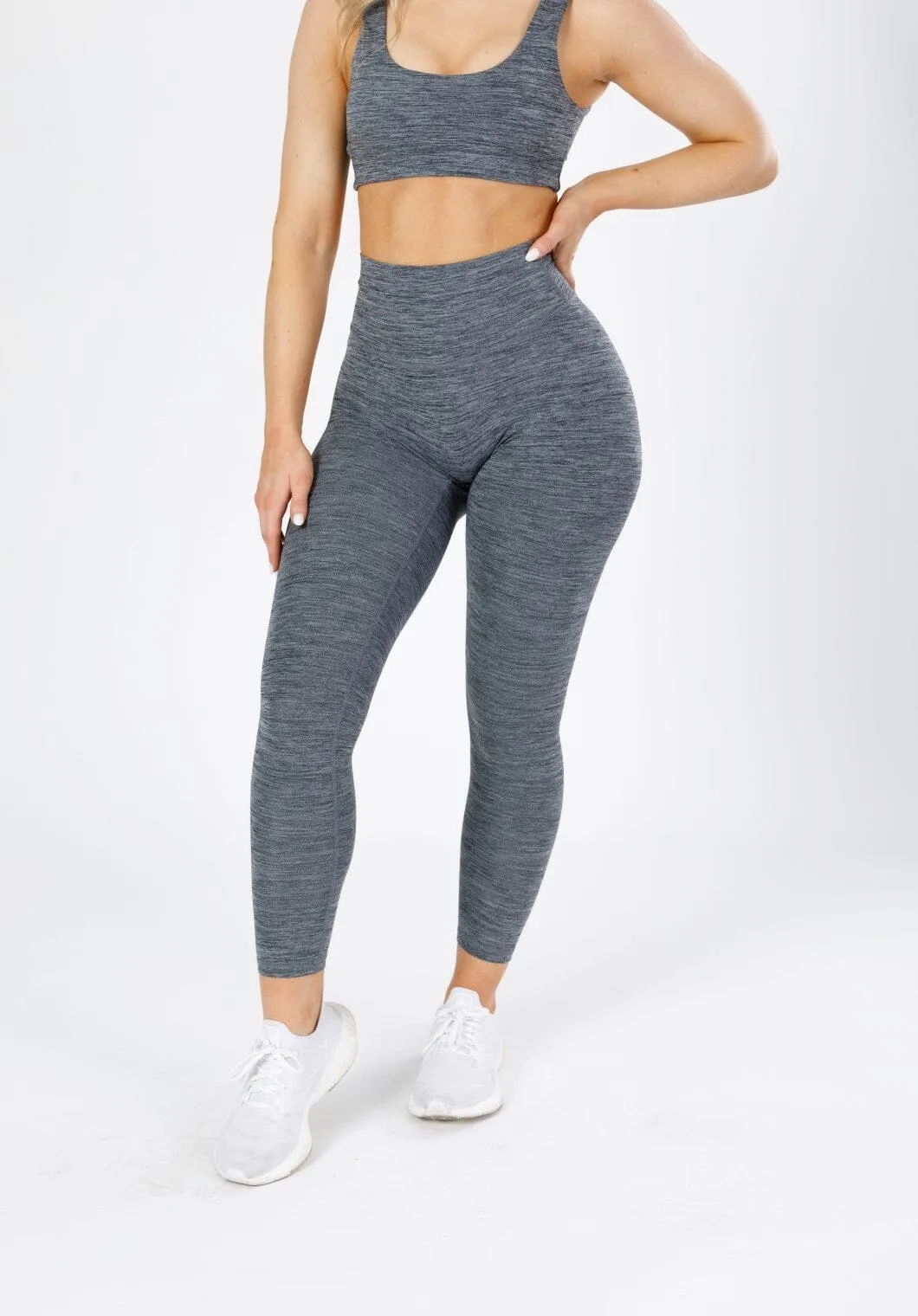 Gym Life Body-Hugging Fit Reluna Spacedye Original Sculptseam? Legging Grey Static