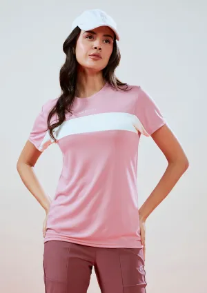 Chic Design Sporty Comfort Fit Women Solid Slim Fit Round Neck T-shirt with TECHNO COOL