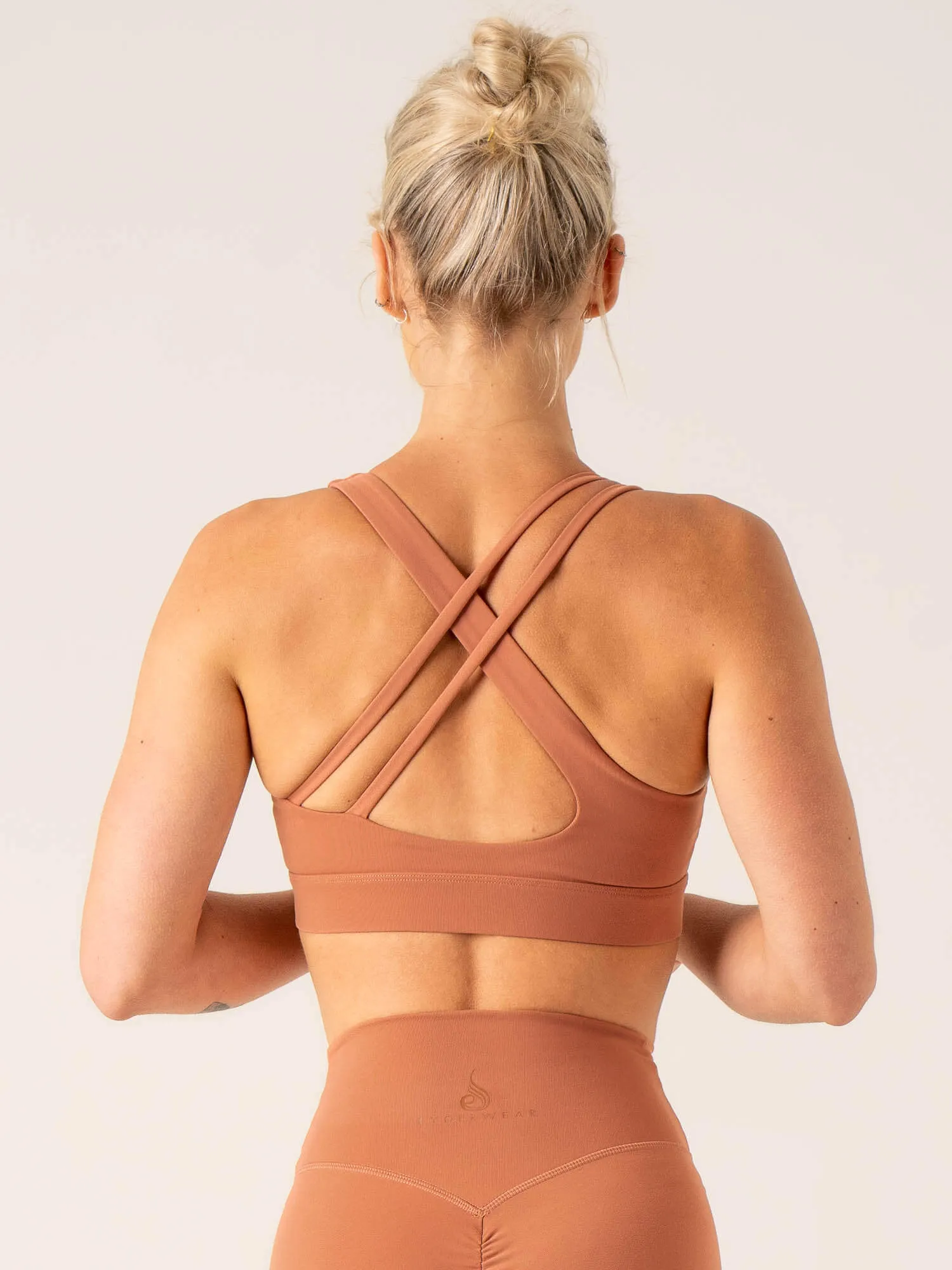 Momentum V-Neck Sports Bra - Clay Comfortable fit