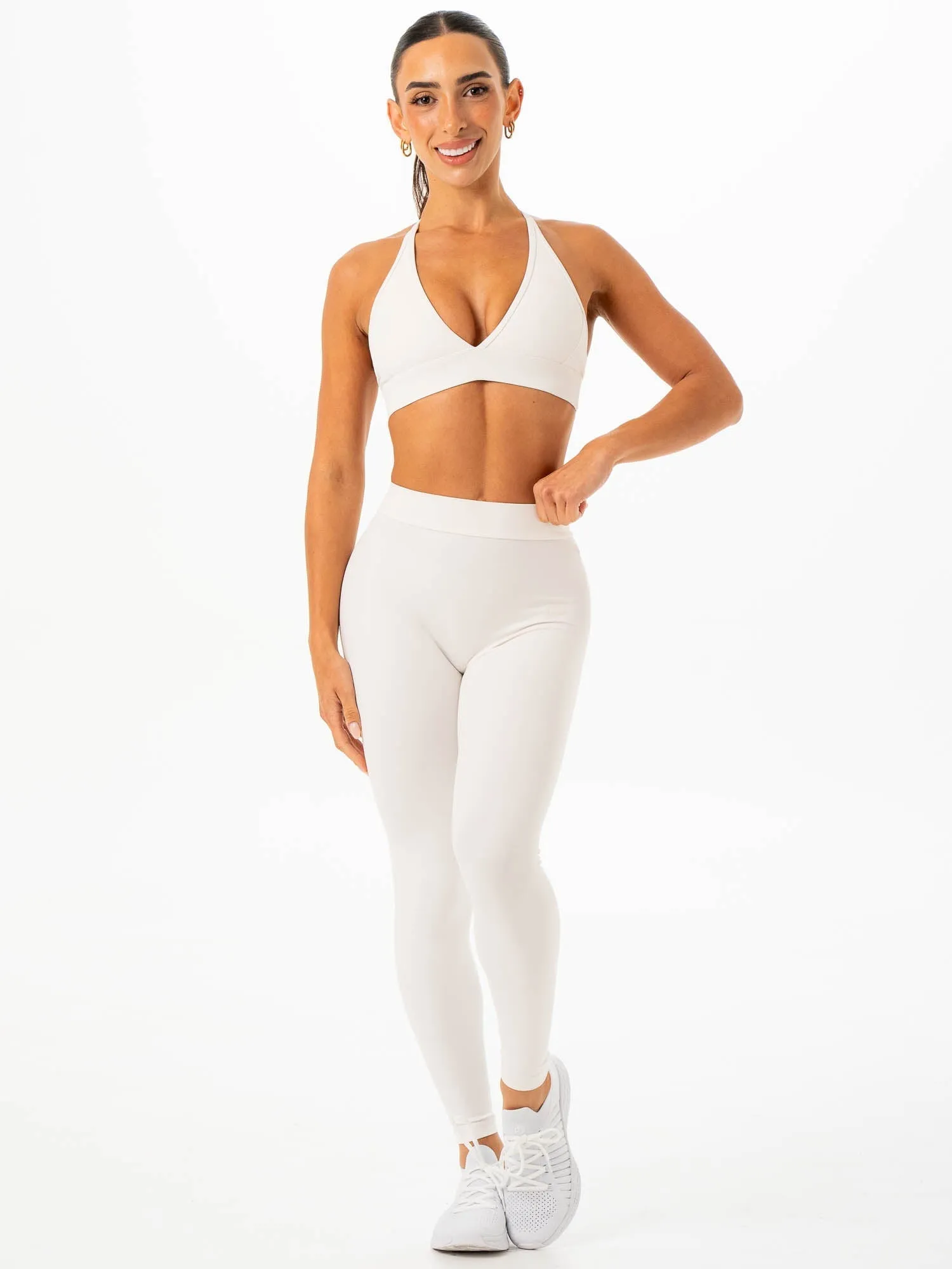 NKD Contrast Halter Bra - Vanilla Non-slip material Water-resistant seams